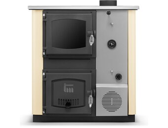 Kolenkachel CV met watermantel TEMY PLUS 12kW beige