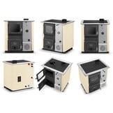 CV houtfornuis met watermantel - 12 kW - TEMY Plus - beige