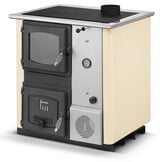 CV houtfornuis met watermantel - 12 kW - TEMY Plus - beige