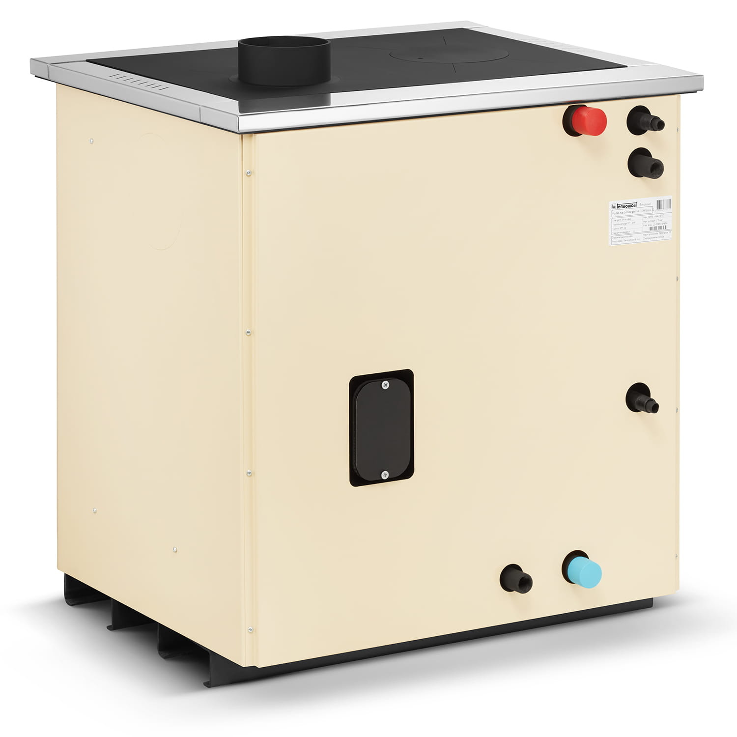 Kolenkachel CV met watermantel TEMY PLUS 12kW beige