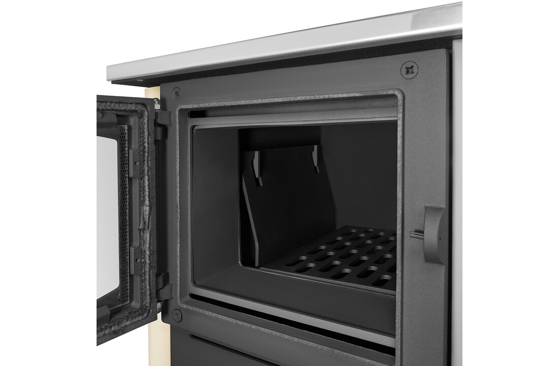 CV houtfornuis met watermantel - 12 kW - TEMY Plus - beige