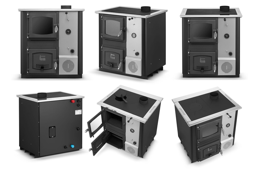 Kolen CV-ketel Temy Plus 12kW Zwart met Watermantel