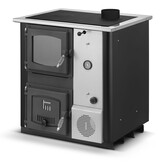 CV houtfornuis met watermantel - 12 kW - TEMY PLUS - zwart