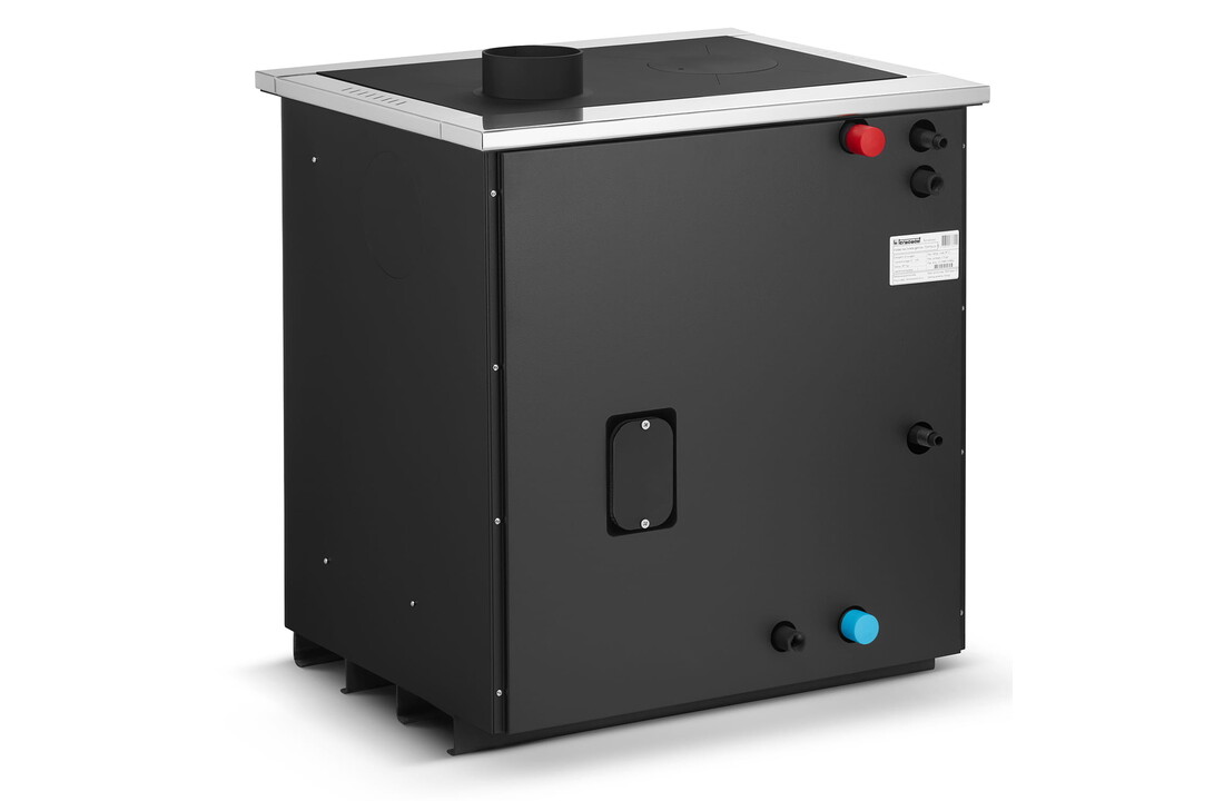 CV houtfornuis met watermantel - 12 kW - TEMY PLUS - zwart