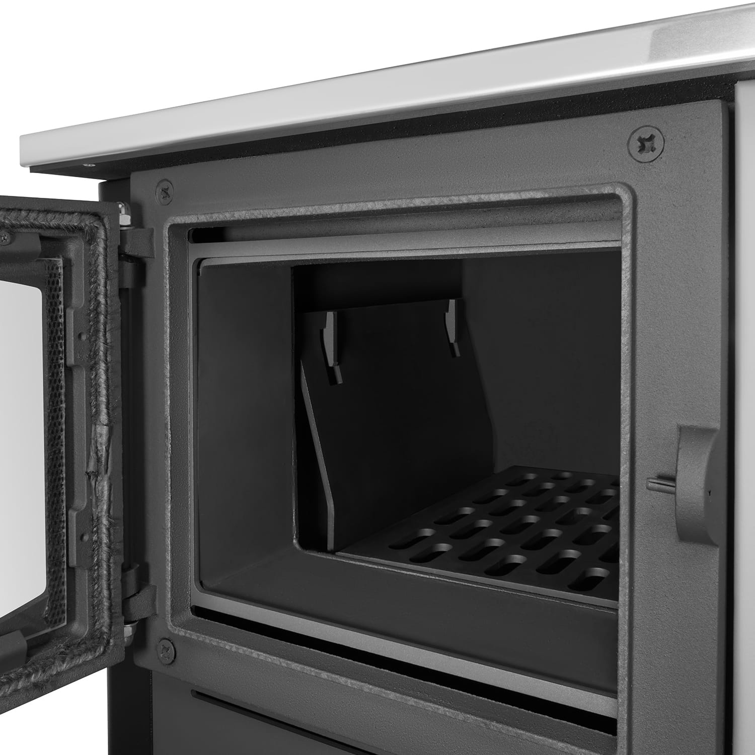 CV houtfornuis met watermantel - 12 kW - TEMY PLUS - zwart