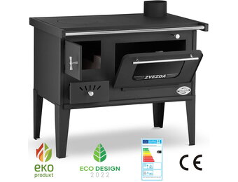 ZVEZDA Kolenkachel Zwart 8kW ECO Design