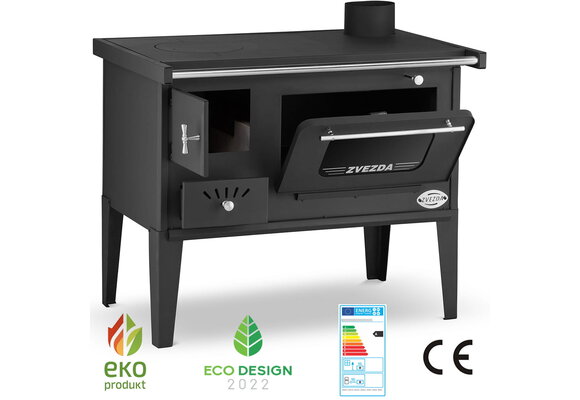 ZVEZDA Kolenkachel Zwart 8kW ECO Design