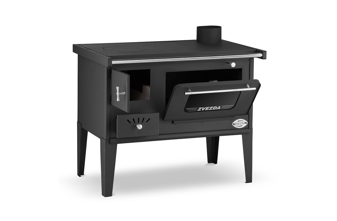 ZVEZDA Kolenkachel Zwart 8kW ECO Design