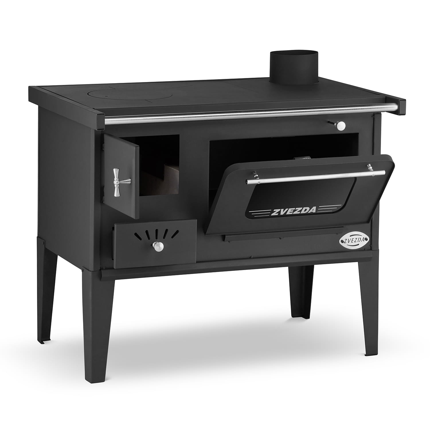 ZVEZDA Kolenkachel Zwart 8kW ECO Design