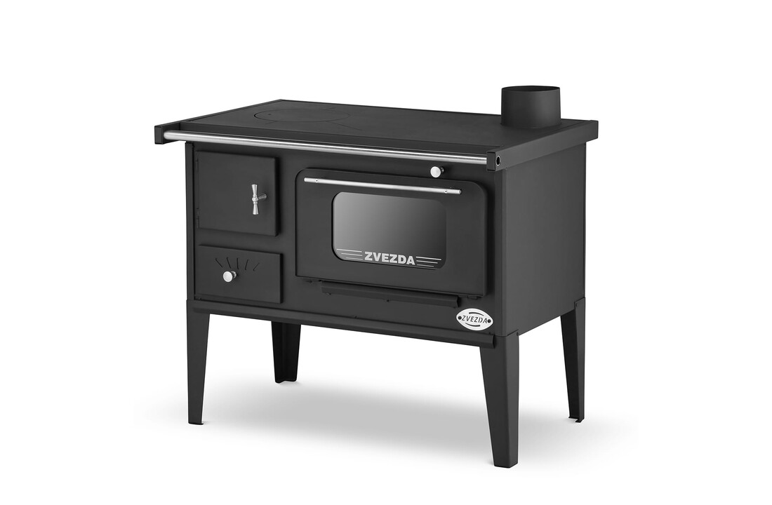 ZVEZDA Kolenkachel Zwart 8kW ECO Design