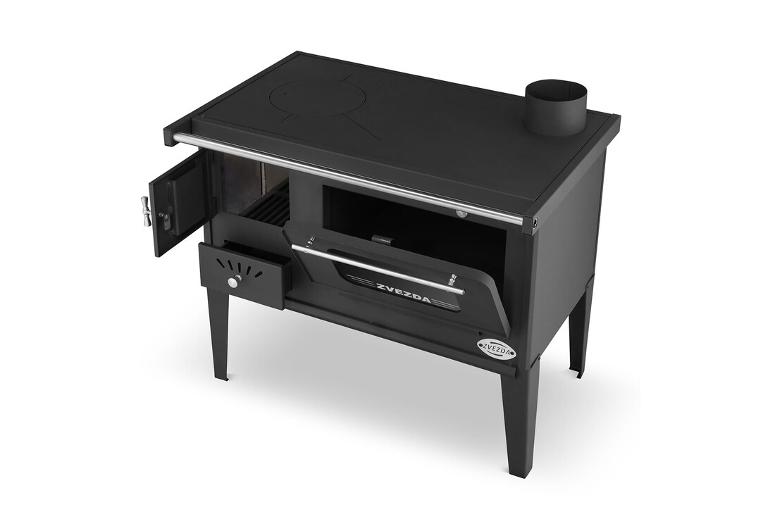 ZVEZDA Kolenkachel Zwart 8kW ECO Design