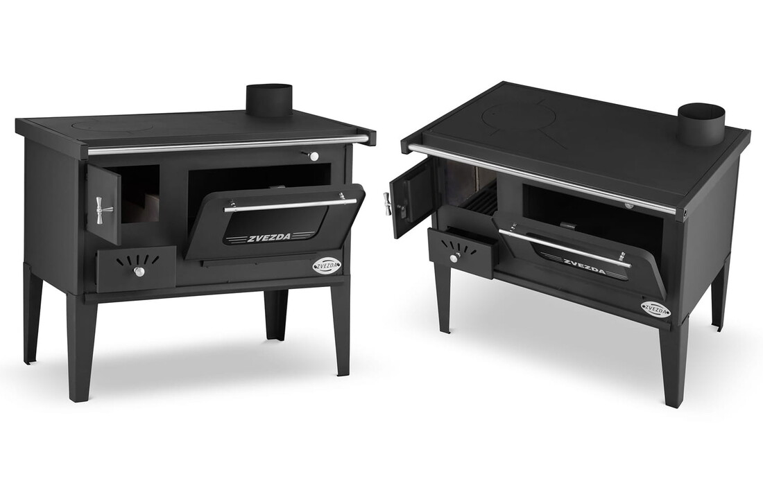 ZVEZDA Kolenkachel Zwart 8kW ECO Design
