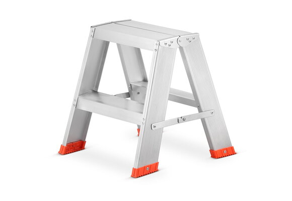 Huishoudtrap - opstapje - 2x 2 treden - aluminium - tot 150 kg