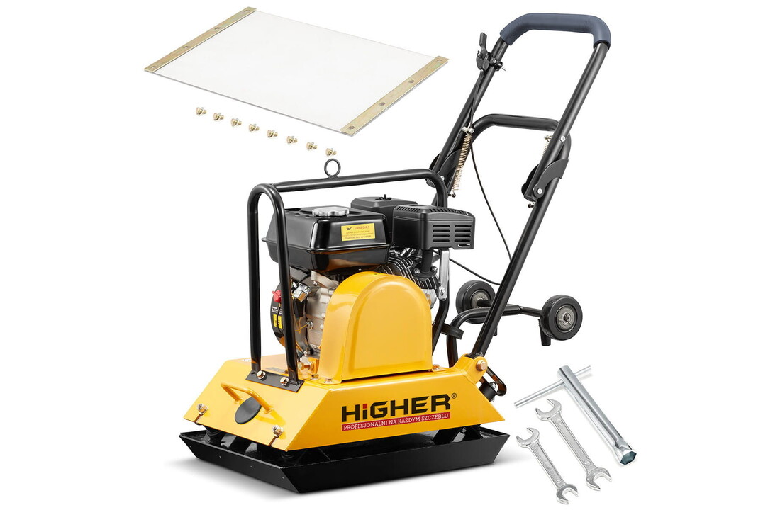 Trilplaat met benzinemotor 6,5 pk - 26 kN - 100 kg