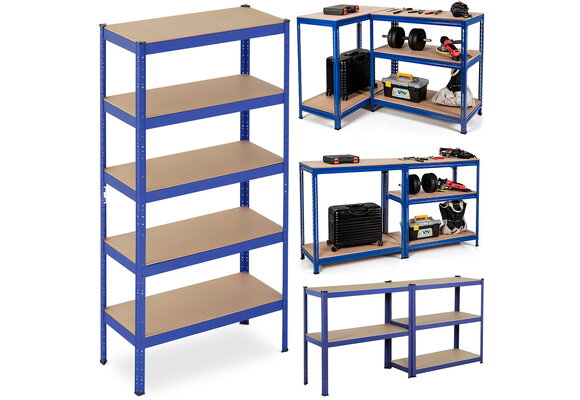 Stellingkast - opbergrek - 180x90x40 cm - tot 875 kg - blauw