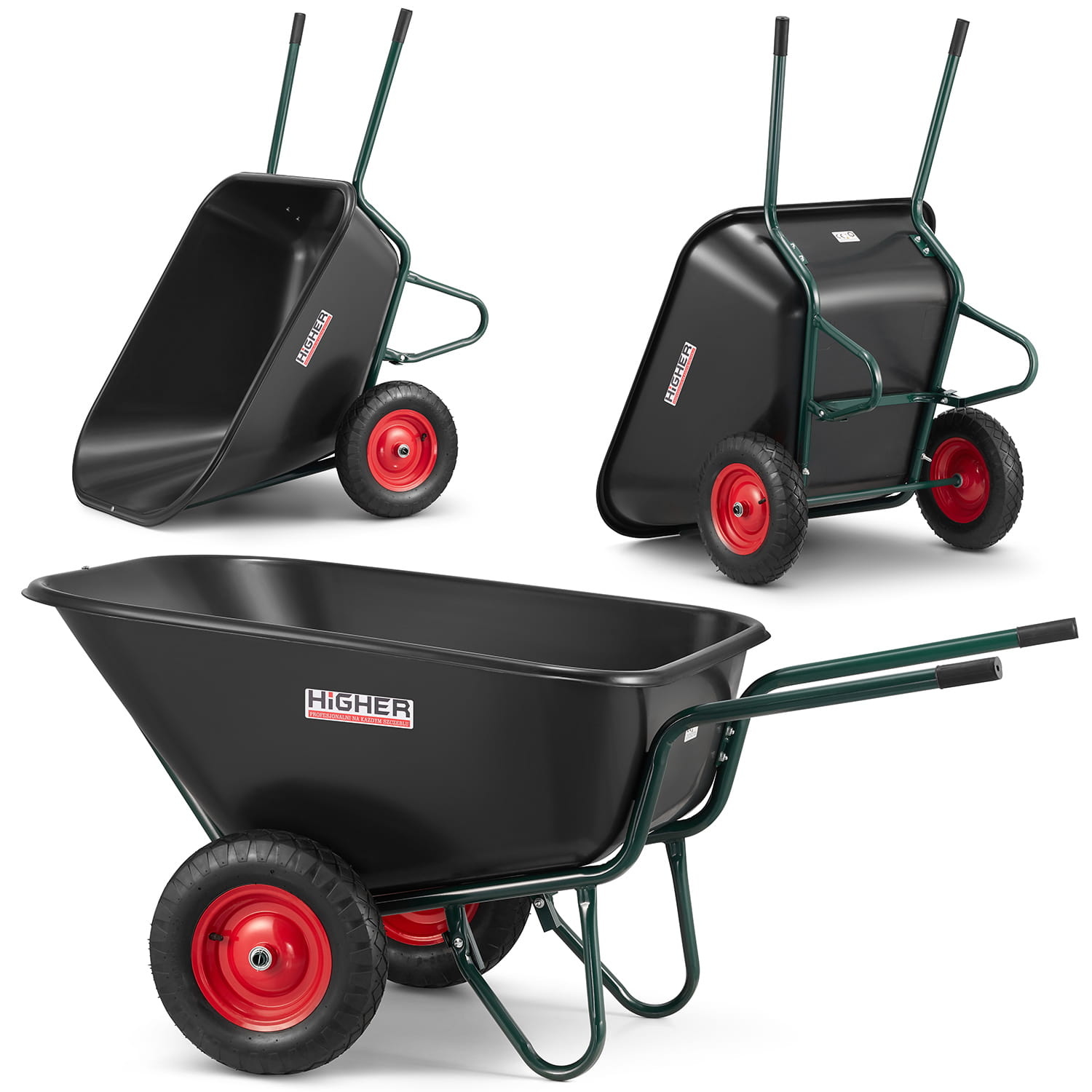 Kruiwagen - met 2 wielen - 300 liter - tot 250 kg