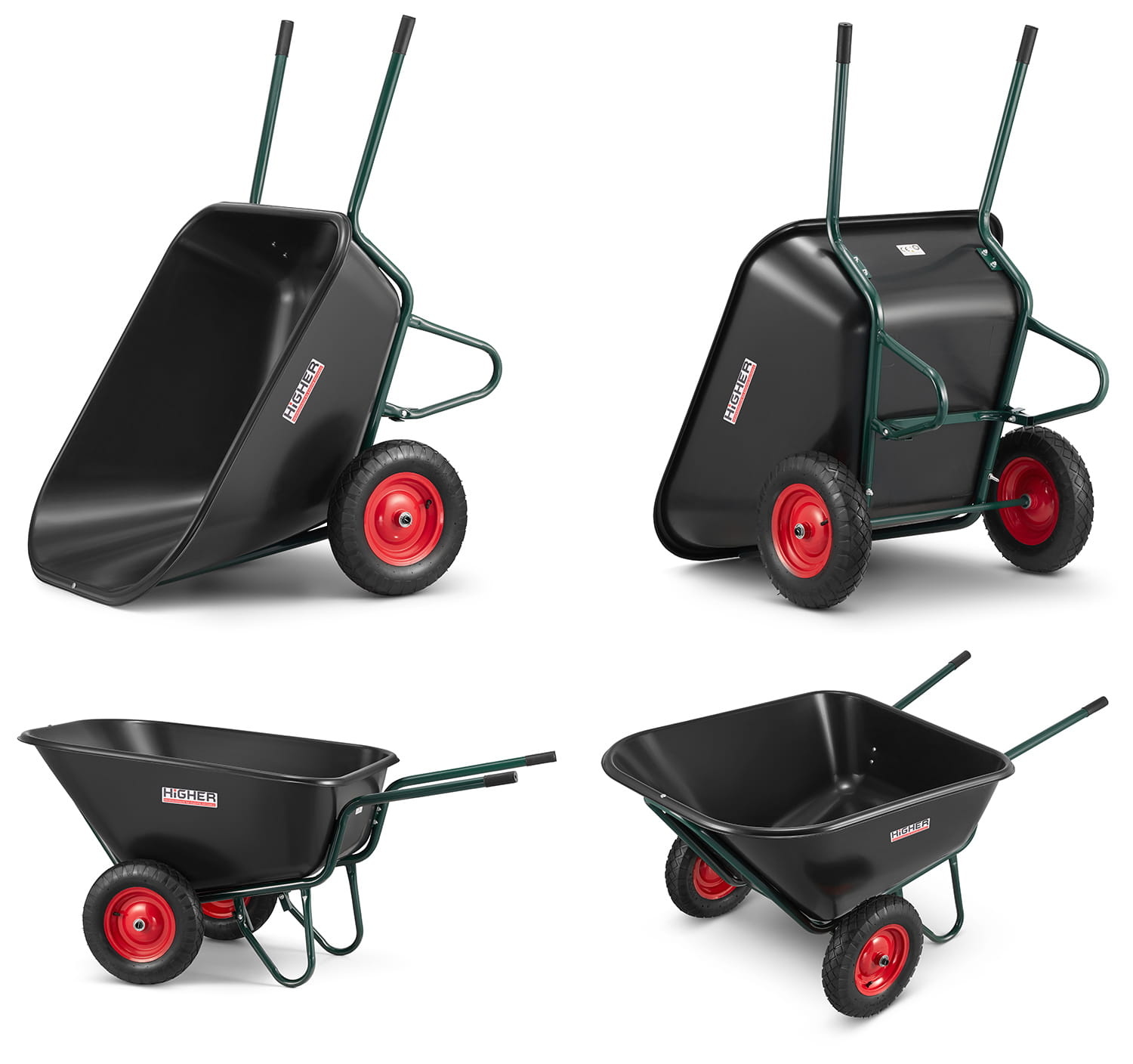 Kruiwagen - met 2 wielen - 300 liter - tot 250 kg