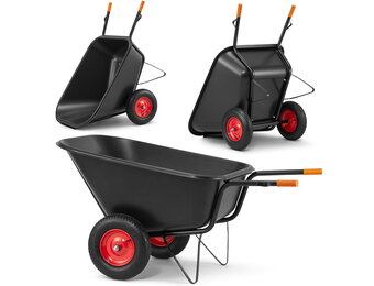 HIGHER Kruiwagen 350L 300kg Dubbelwiel H-KOL-300