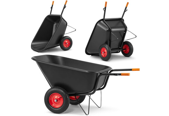 HIGHER Kruiwagen 350L 300kg Dubbelwiel H-KOL-300