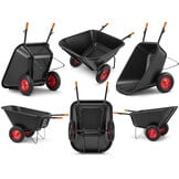 Kruiwagen - 350L - tweewielig - 300 kg draagvermogen - HIGHER