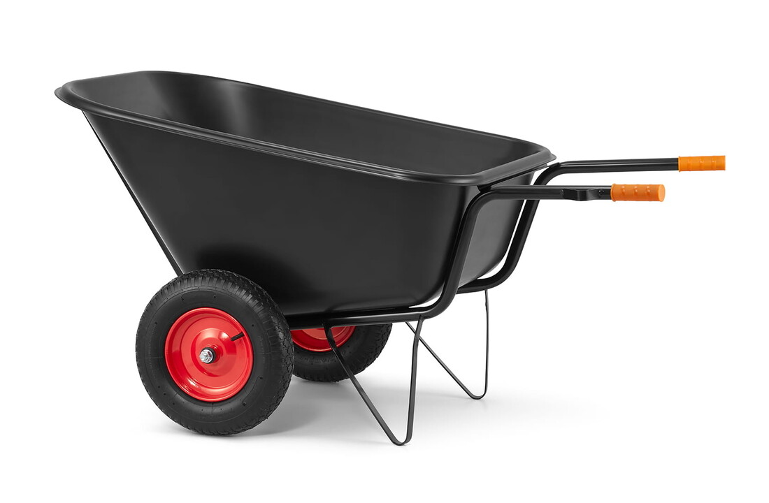 HIGHER Kruiwagen 350L 300kg Dubbelwiel H-KOL-300