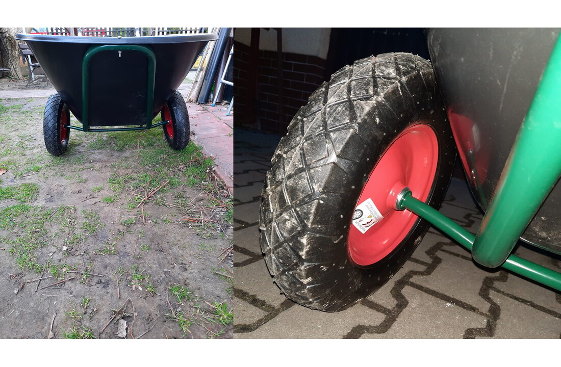 HIGHER Kruiwagen 350L 300kg Dubbelwiel H-KOL-300