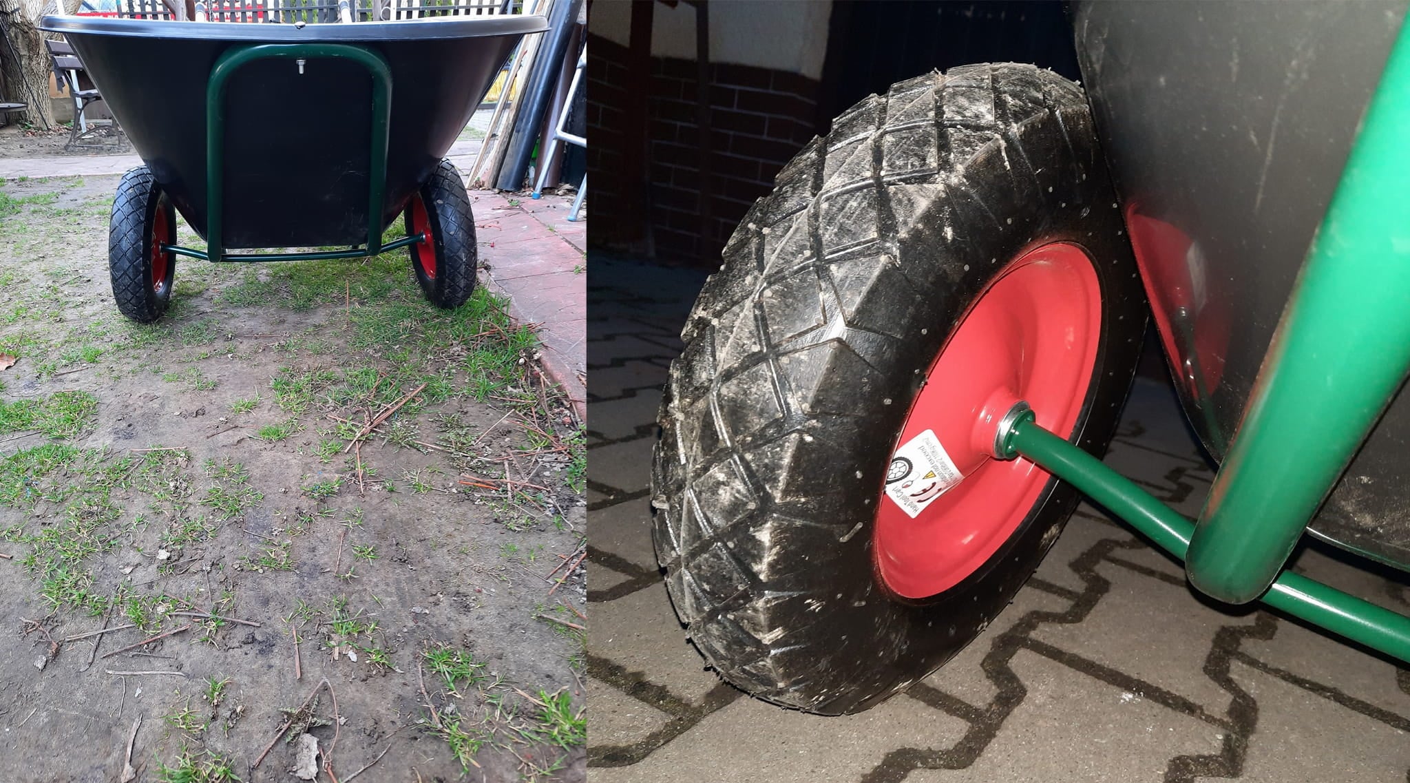 Kruiwagen - 350L - tweewielig - 300 kg draagvermogen - HIGHER