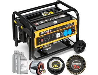 Generator HIGHER 4200W 7,5PK AVR + 2x Olie