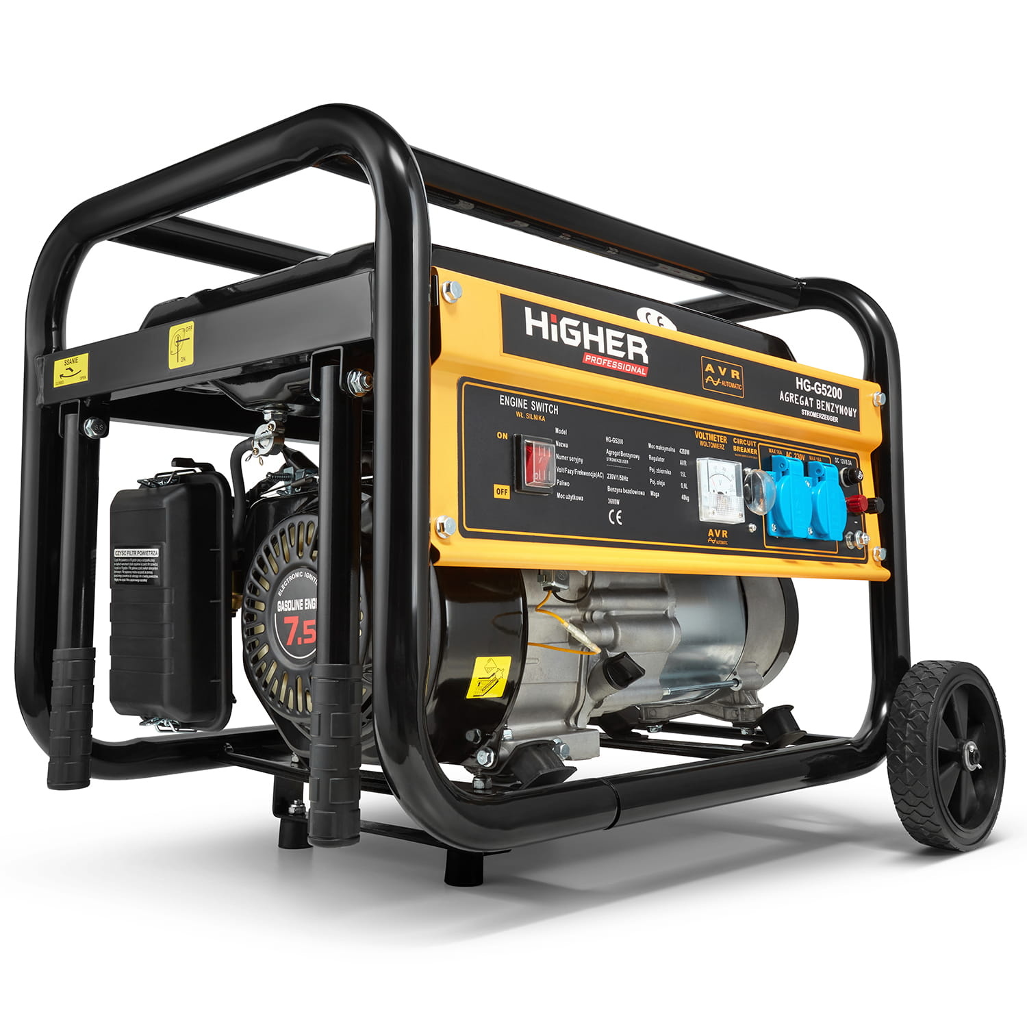 Generator HIGHER 4200W 7,5PK AVR + 2x Olie