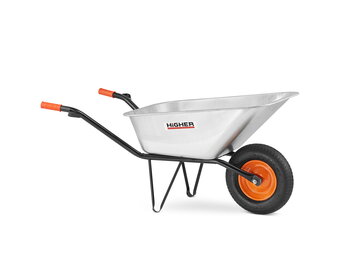 HOGERE 130L Gegalvaniseerde Kruiwagen - Professioneel