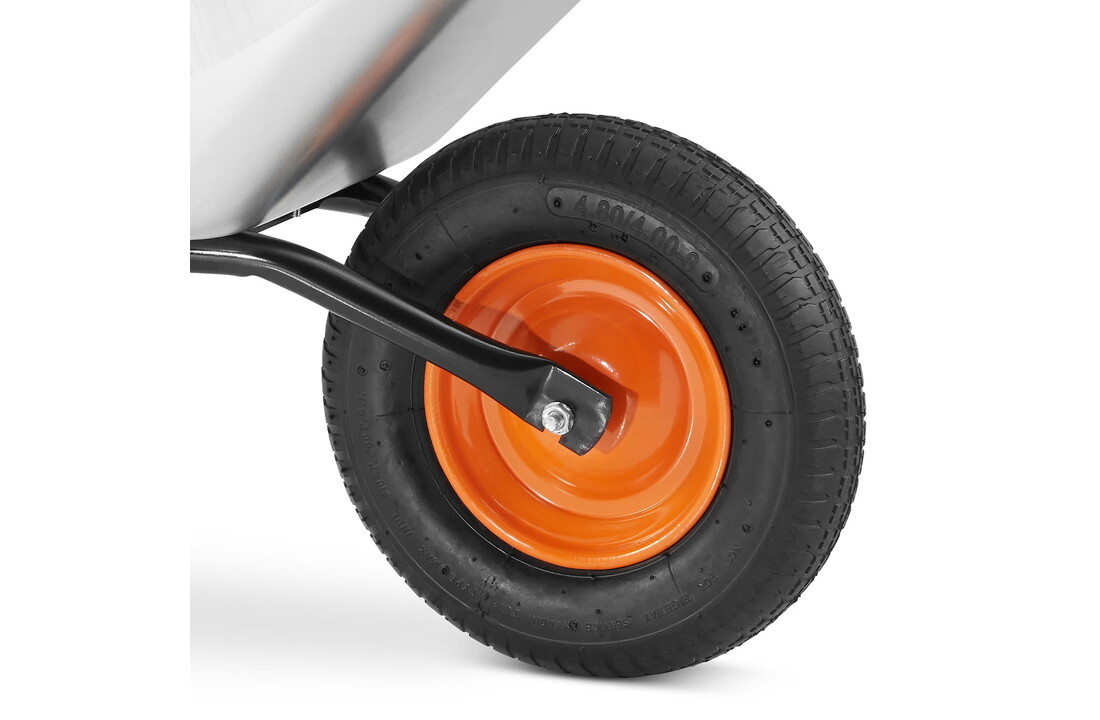 HOGERE 130L Gegalvaniseerde Kruiwagen - Professioneel