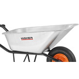 Kruiwagen 130 liter - gegalvaniseerd staal -  tot 210  kg