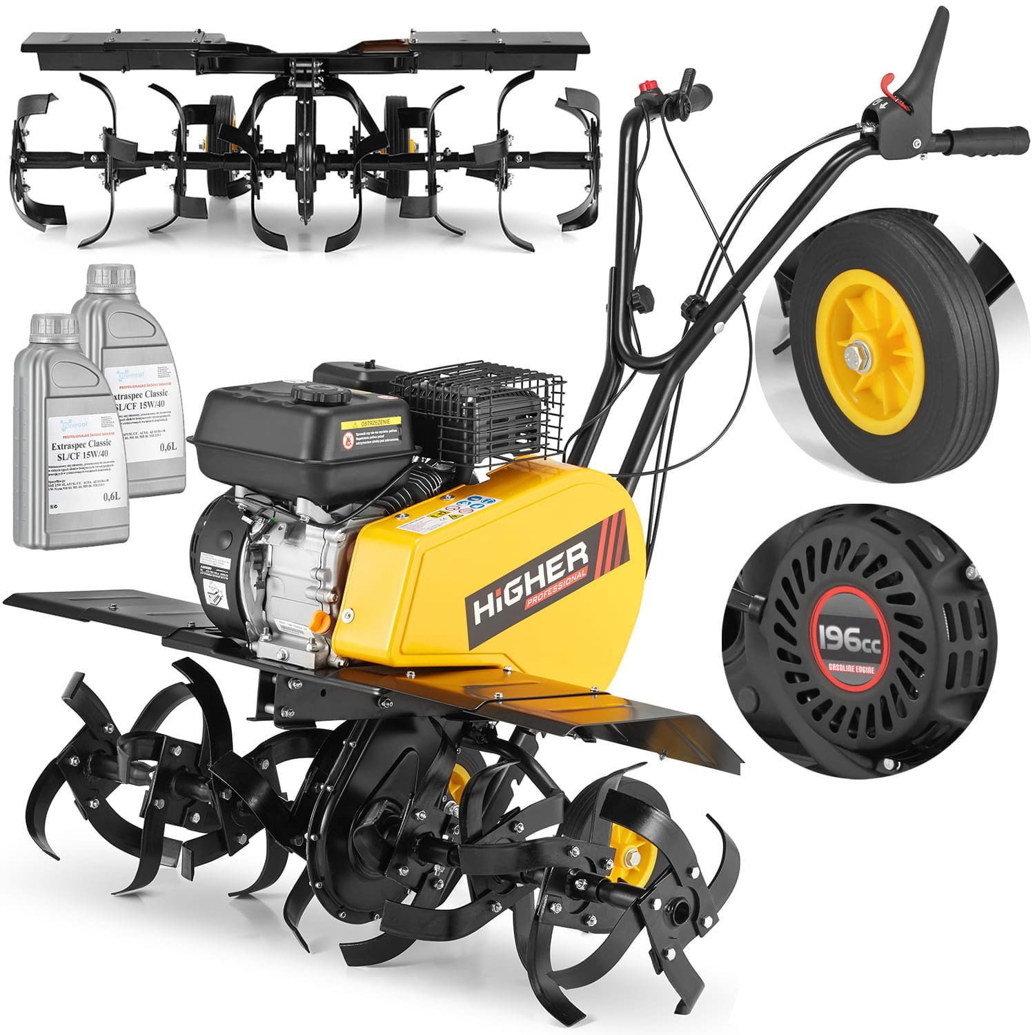Grondfrees HIGHER - benzine - 100cm - 196cc LONCIN motor