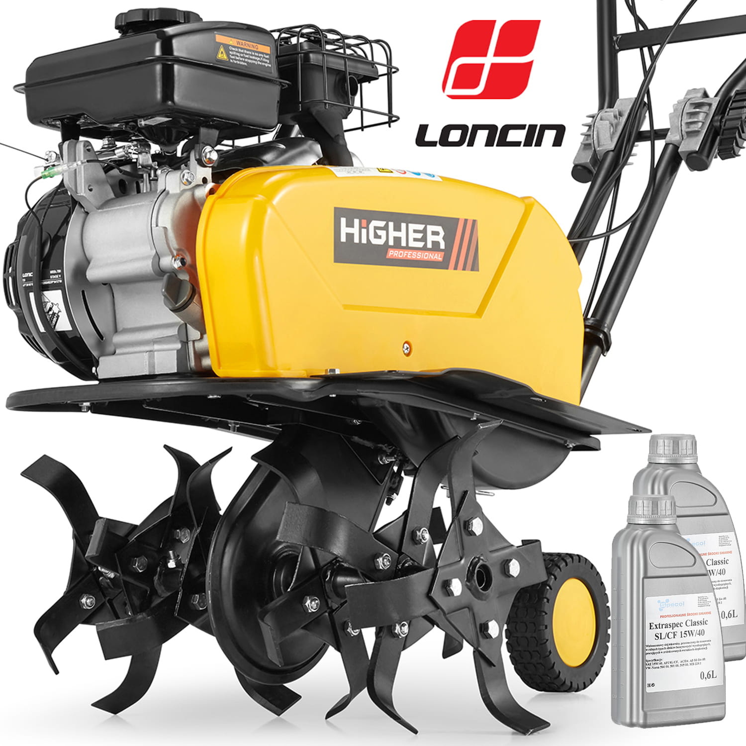 Grondfrees HIGHER -  benzine - 43cm - 79cc LONCIN motor
