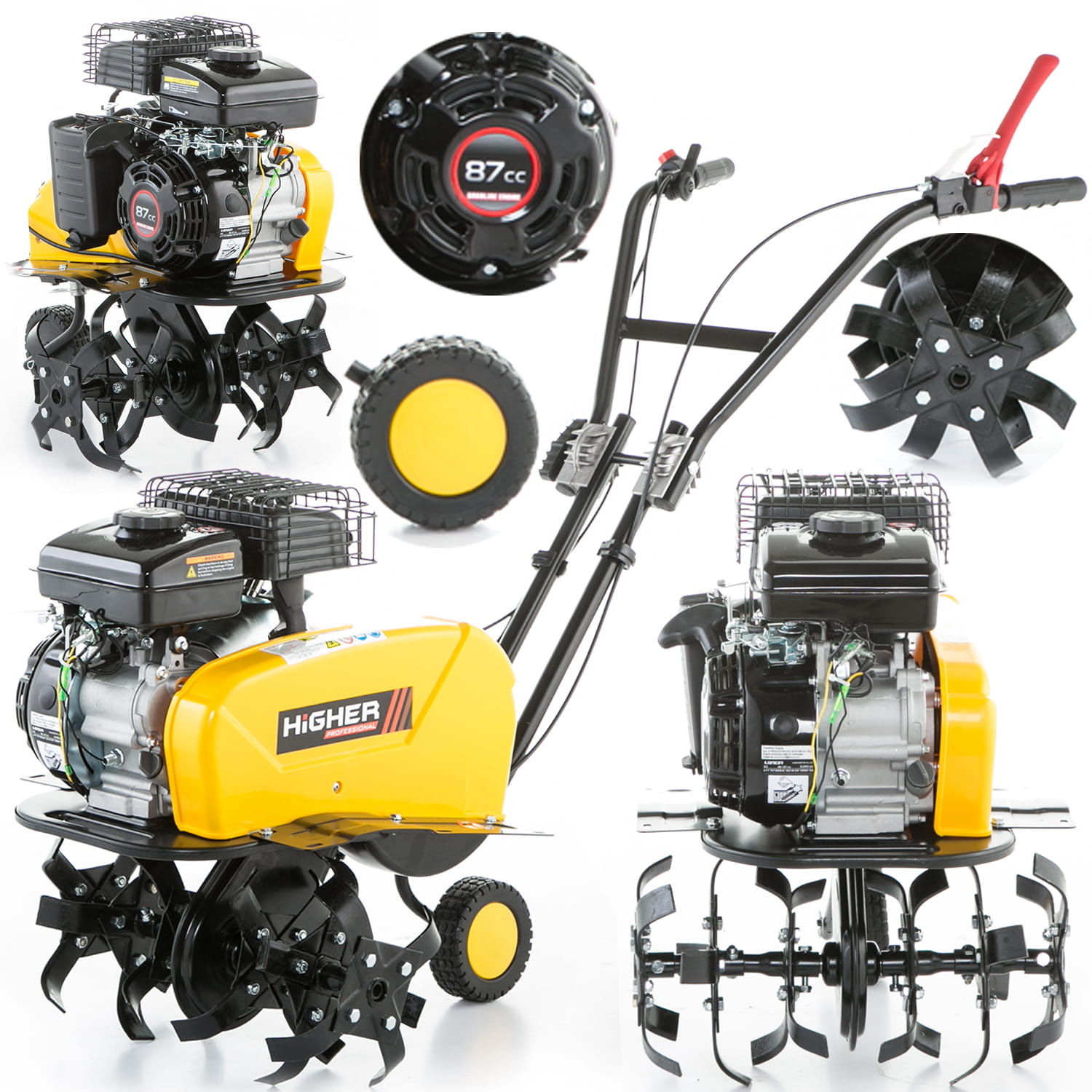 Grondfrees HIGHER -  benzine - 43cm - 79cc LONCIN motor