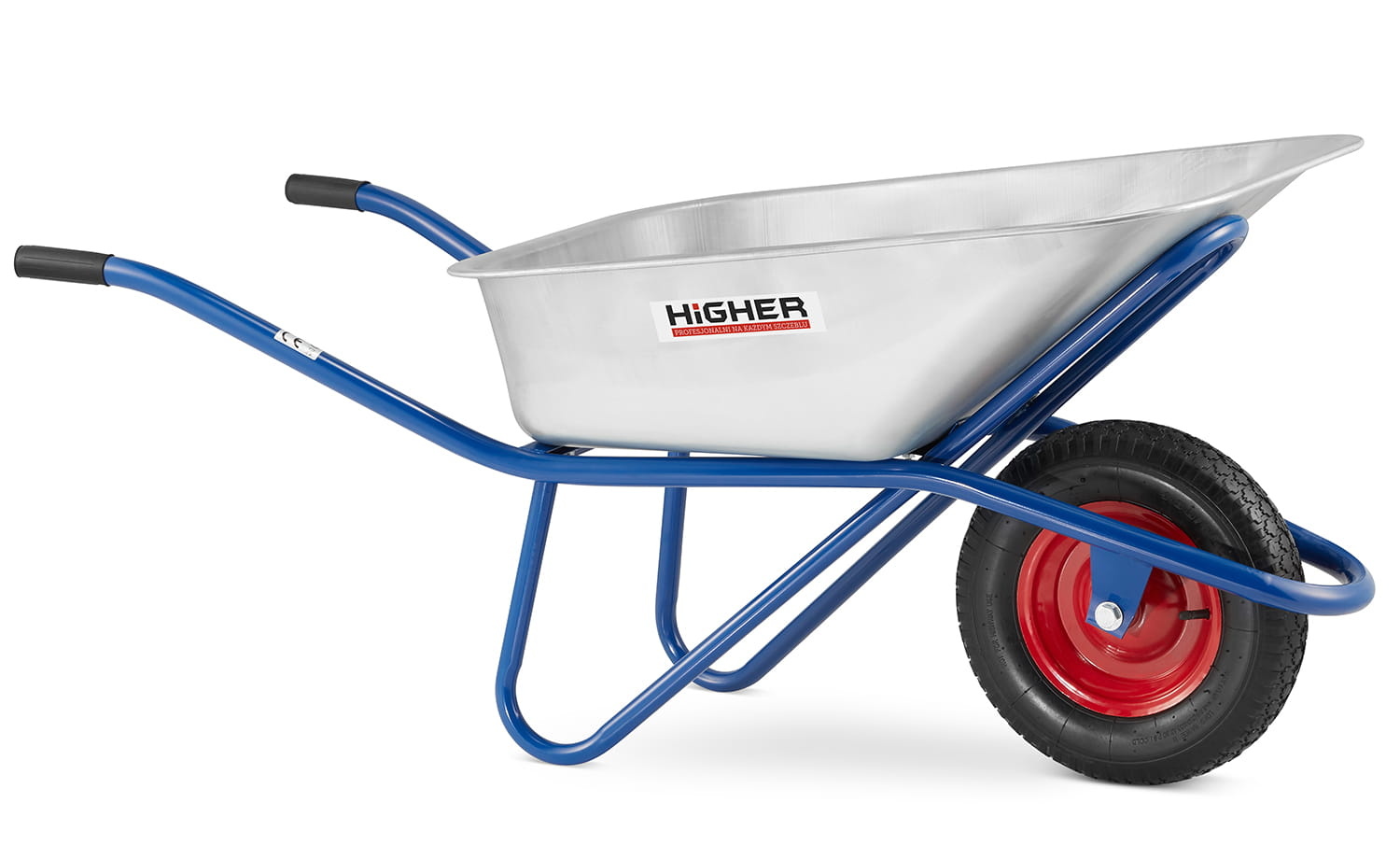HIGHER Kruiwagen 130L Tuin, 210kg Draagvermogen, Wielbescherming