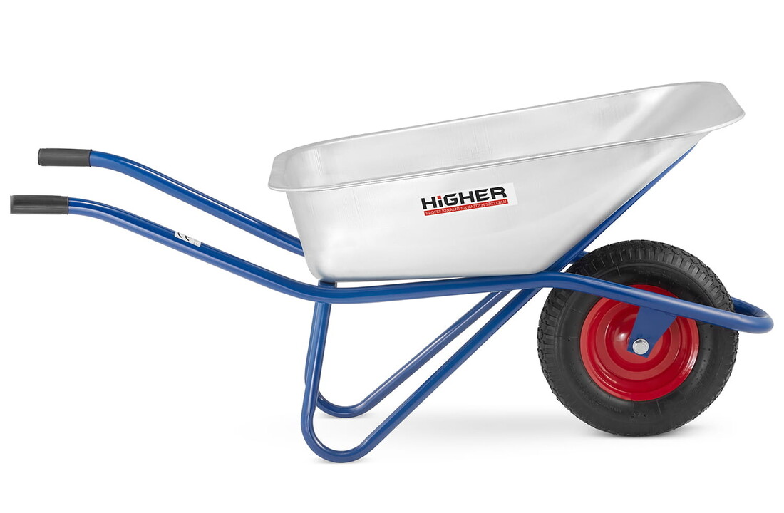 HIGHER Kruiwagen 130L Tuin, 210kg Draagvermogen, Wielbescherming