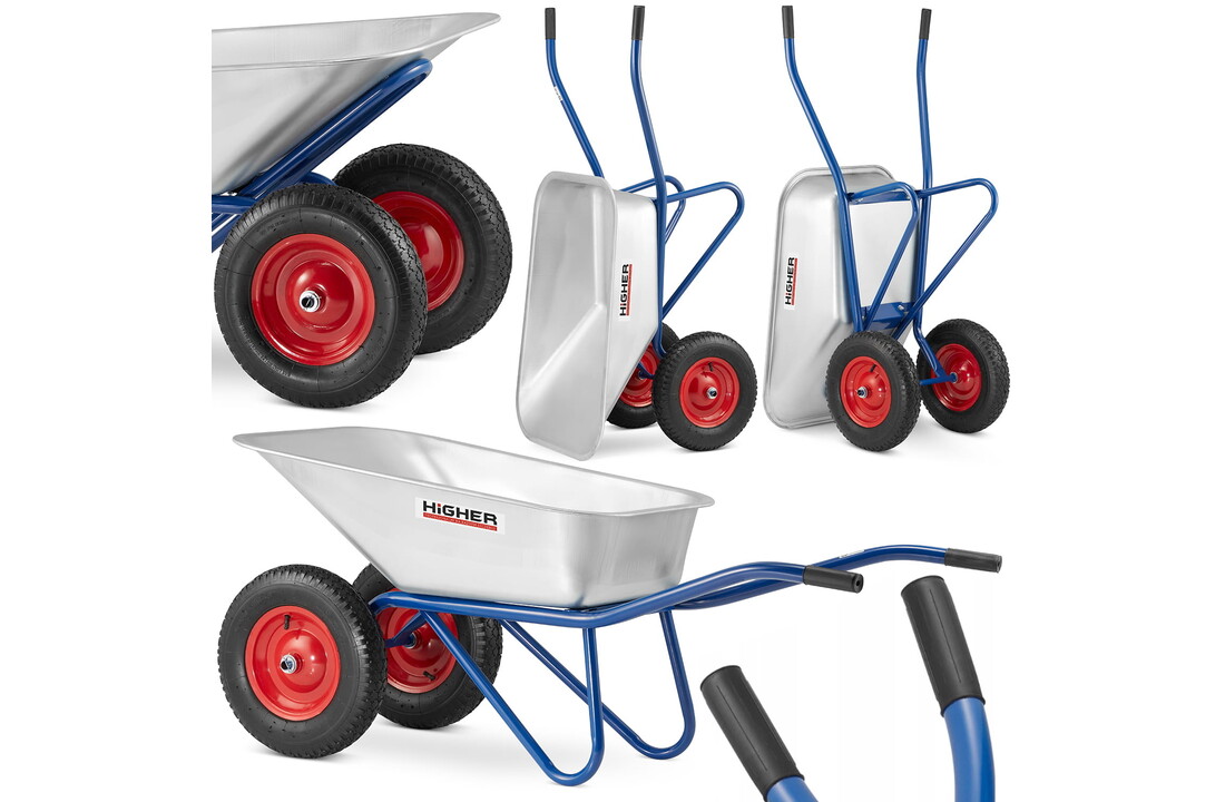 Kruiwagen - met 2 wielen - 130 liter - tot 210 kg