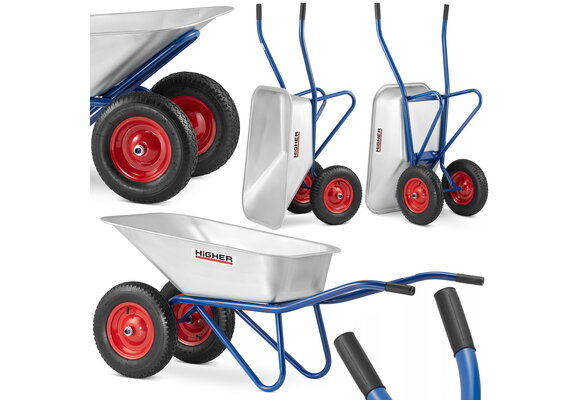 Kruiwagen - met 2 wielen - 130 liter - tot 210 kg