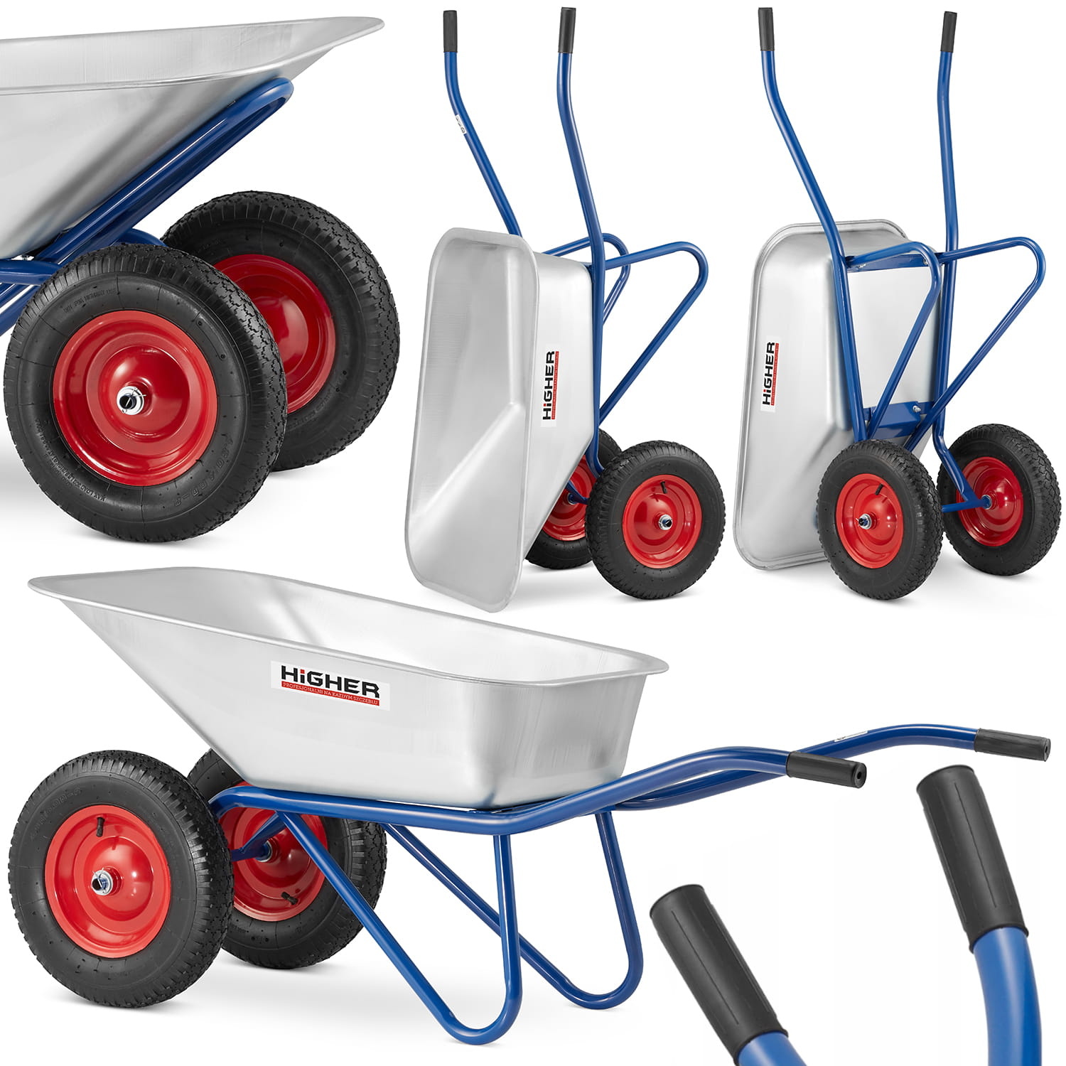 HIGHER Kruiwagen Dubbel Wiel 210kg