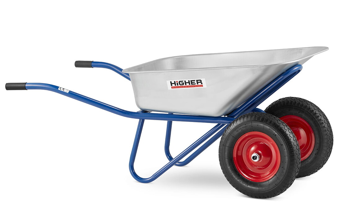 Kruiwagen - met 2 wielen - 130 liter - tot 210 kg