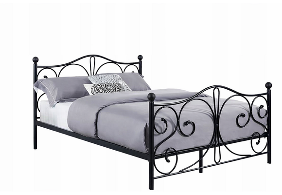 Metalen bedframe met lattenbodem - 140x200 - zwart