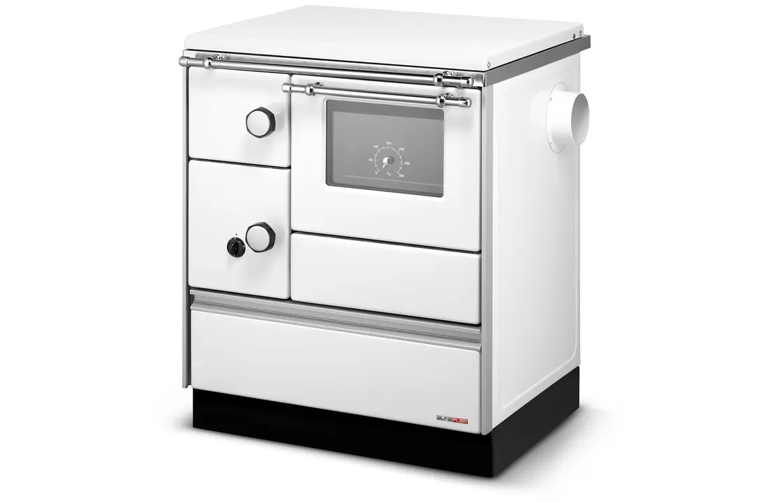 Houtfornuis met oven - ALFA 70 FAVORIT - 7,3 kW - wit