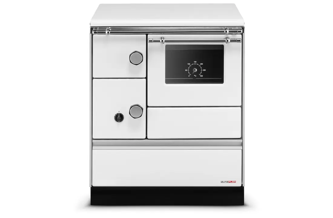 Houtfornuis met oven - ALFA 70 FAVORIT - 7,3 kW - wit