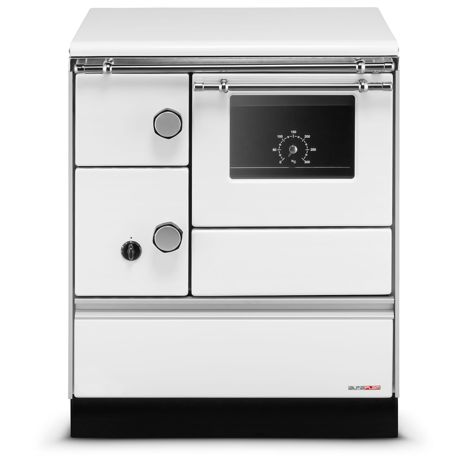 Houtfornuis met oven - ALFA 70 FAVORIT - 7,3 kW - wit