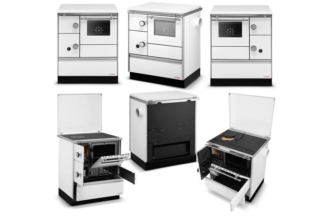 Houtfornuis met oven - ALFA 70 FAVORIT - 7,3 kW - wit