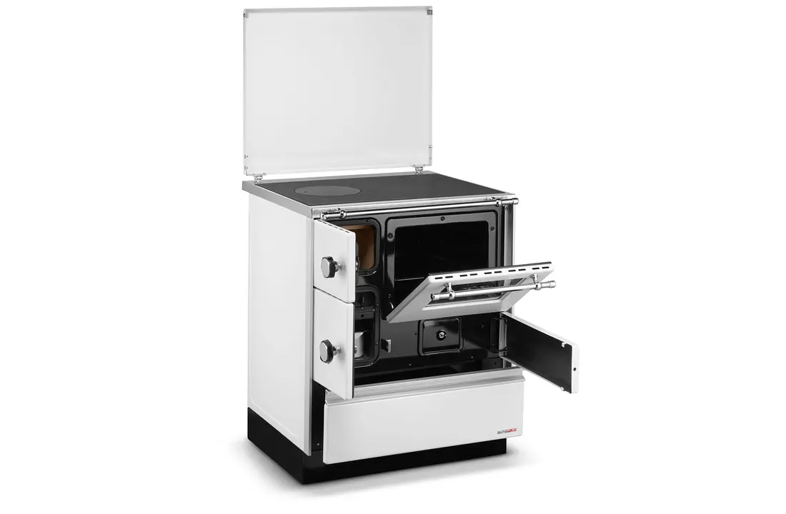 Houtfornuis met oven - ALFA 70 FAVORIT - 7,3 kW - wit