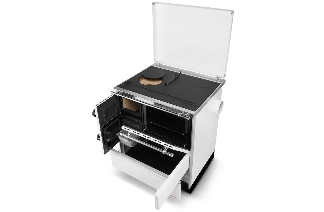 Houtfornuis met oven - ALFA 70 FAVORIT - 7,3 kW - wit