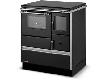 Houtfornuis met oven en kookplaat - DOMINANT 70 - 6,7kW - zwart