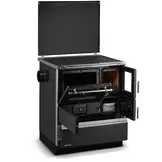 Houtfornuis met oven en kookplaat - DOMINANT 70 - 6,7kW - zwart